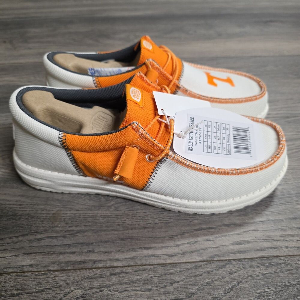 Hey Dude Wally Tri Tennessee Volunteers Shoes Mens 8 Womens 10 NEW
